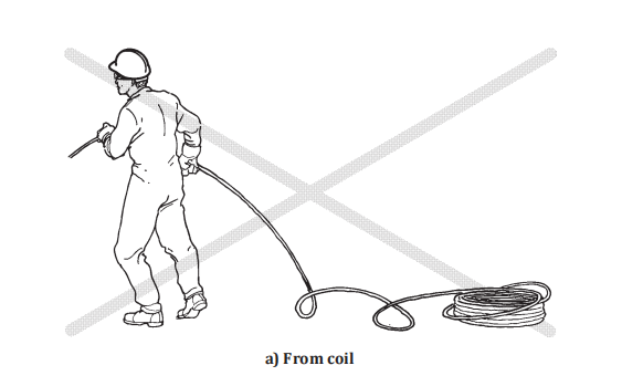 Installing the wire rope 1